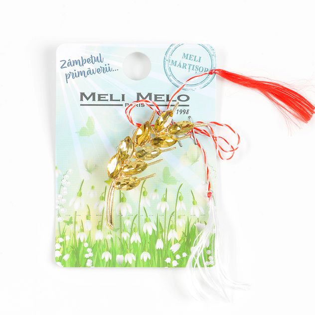 Brosa martisor spic auriu