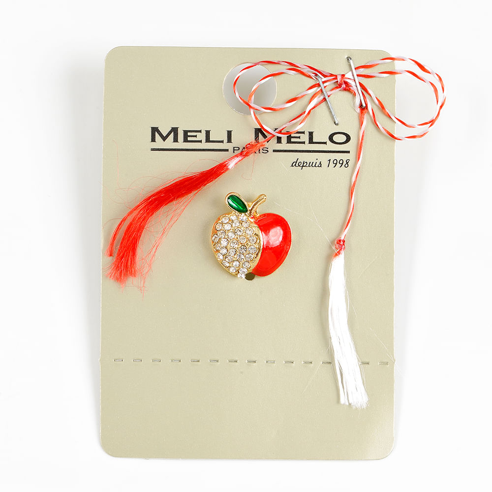 Brosa martisor mar rosu cu pietre acrilice - 1 | YEO