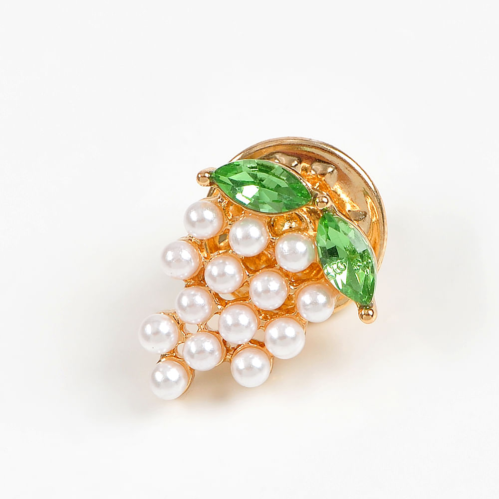 Brosa martisor strugure cu perle albe - 2 | YEO