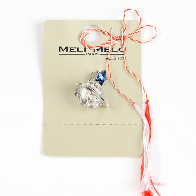 Brosa martisor planeta cu stea albastra