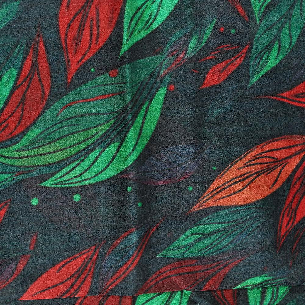 Esarfa matase imprimata cu flori 100x100 cm - 2 | YEO