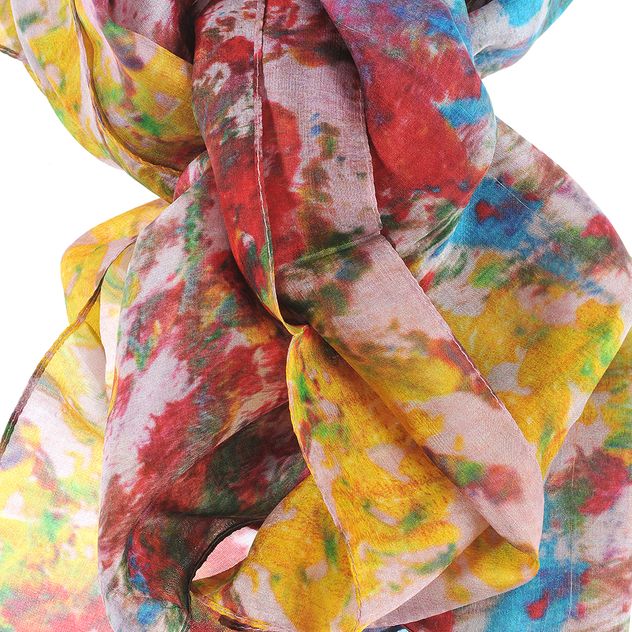 Esarfa matase print abstract  180 x 50 cm