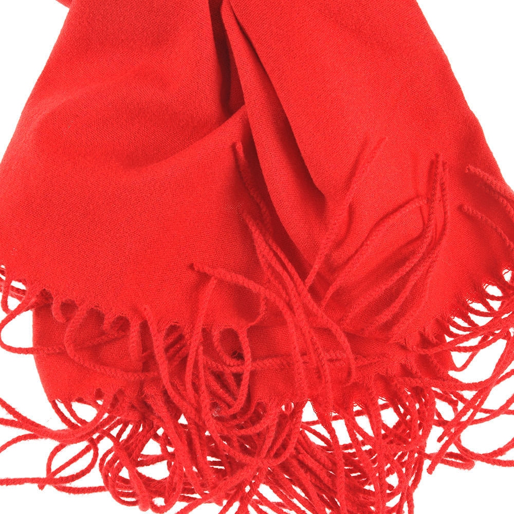Esarfa rosie cu franjuri 200 x 70 cm - 1 | YEO