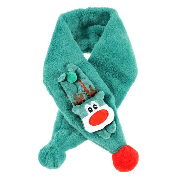 Fular verde cu motive de Craciun