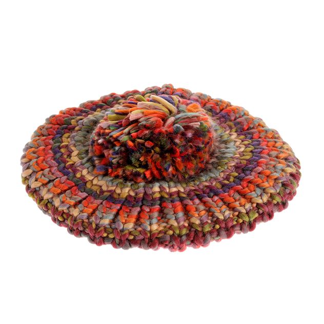 Caciula tricotata multicolora cu mot