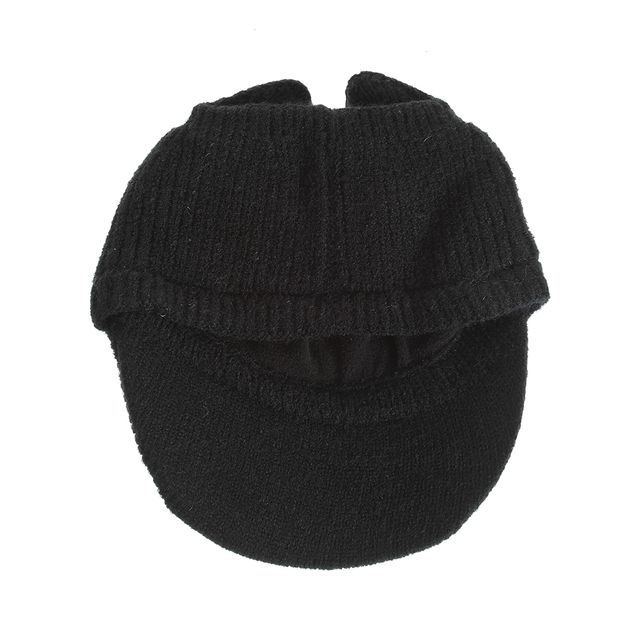 Sapca tricotata neagra cu urechi de pisica