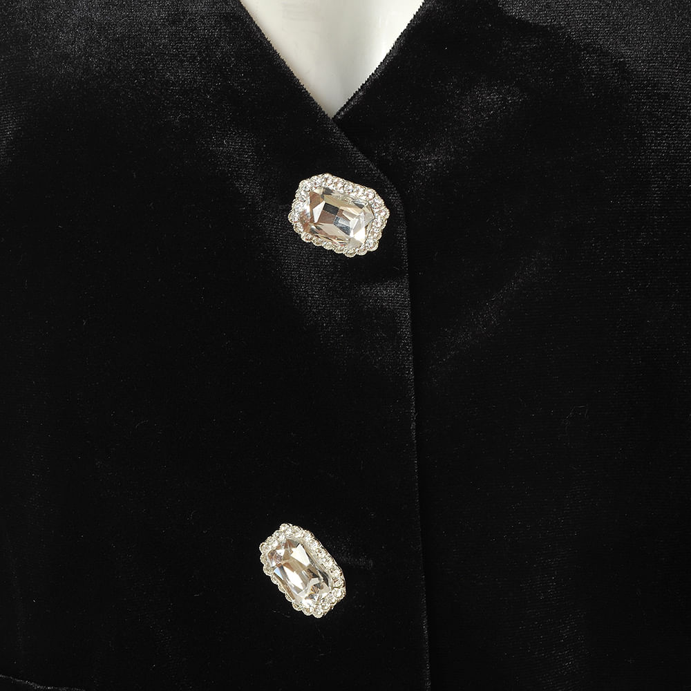 Vesta neagra cu nasturi - 1 | YEO
