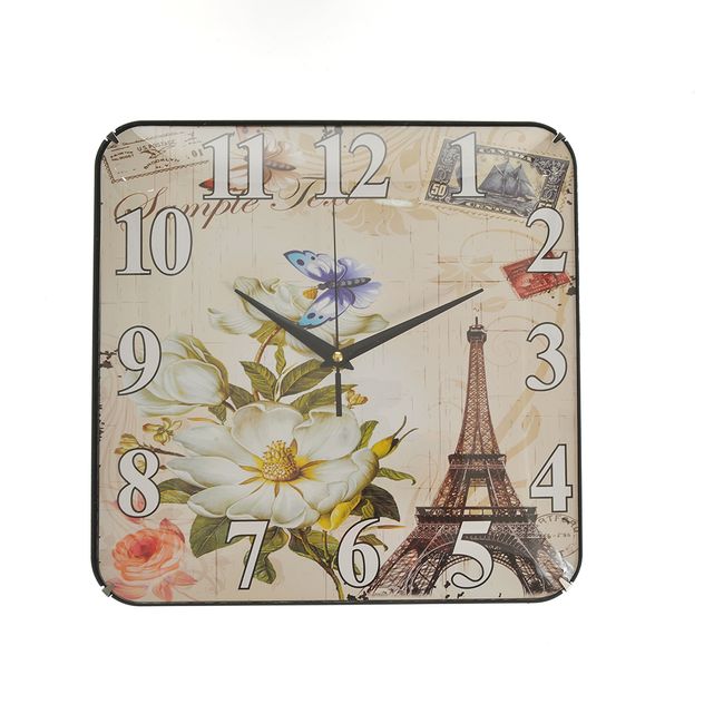 Ceas de perete vintage cu Turnul Eiffel 30 cm