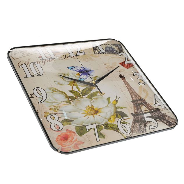 Ceas de perete vintage cu Turnul Eiffel 30 cm