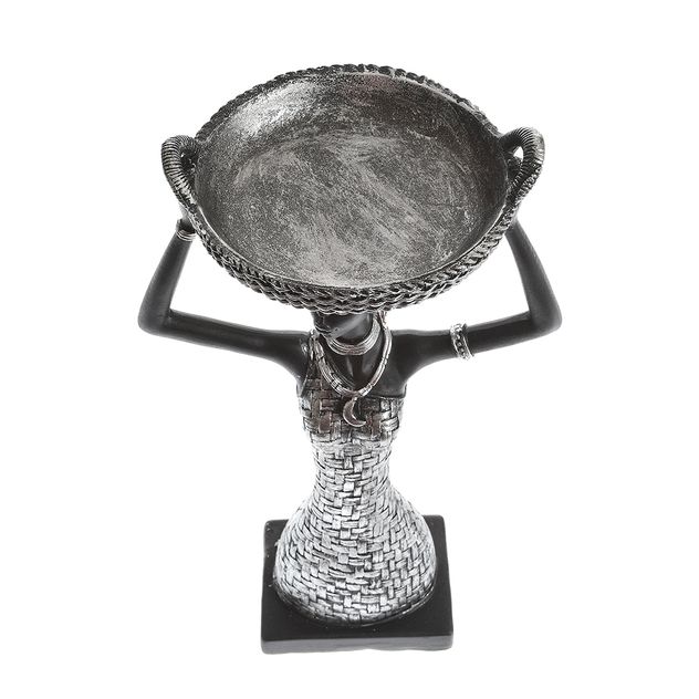 Statueta femeie africana cu cos 26 cm