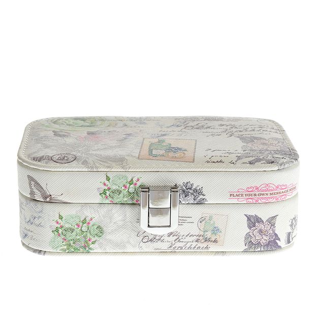 Cutie de bijuterii vintage cu imprimeu floral