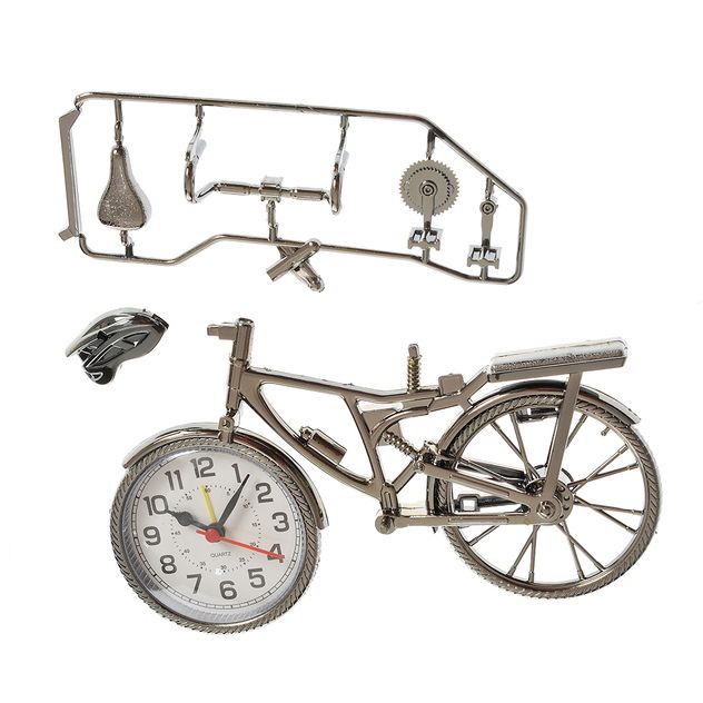 Ceas decorativ  bicicleta metalica, design retro, cu rama 22 cm