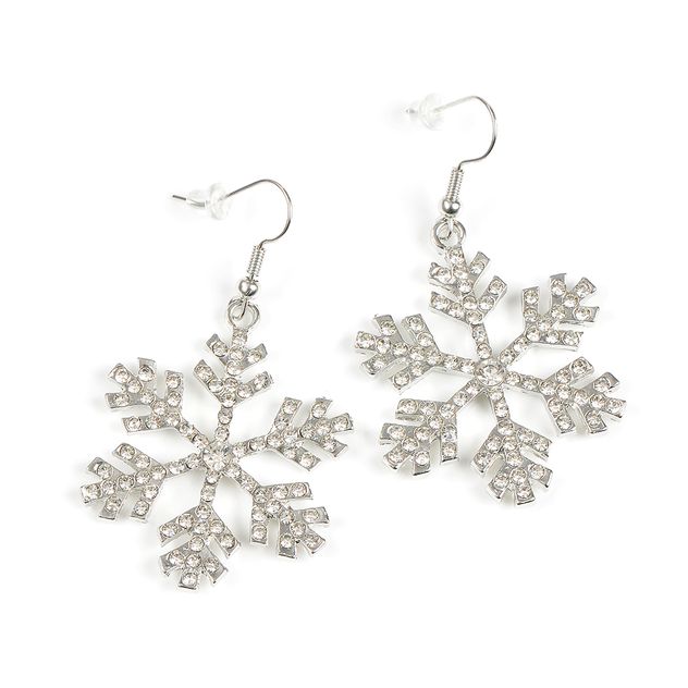 Cercei fulgi de nea argintii