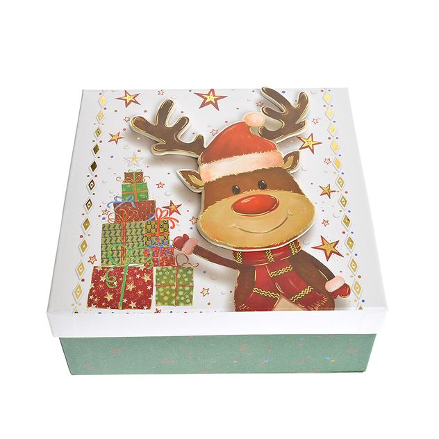 Cutie de cadou cu ren 28 cm