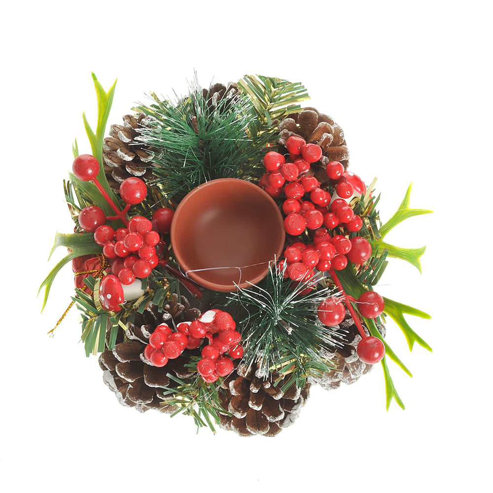 Decoratiune Craciun suport lumanare  15 cm - 4 | YEO
