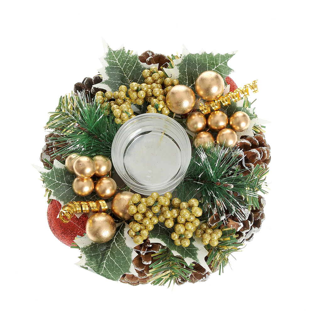 Decoratiune Craciun suport lumanare  17.5 cm - 3 | YEO