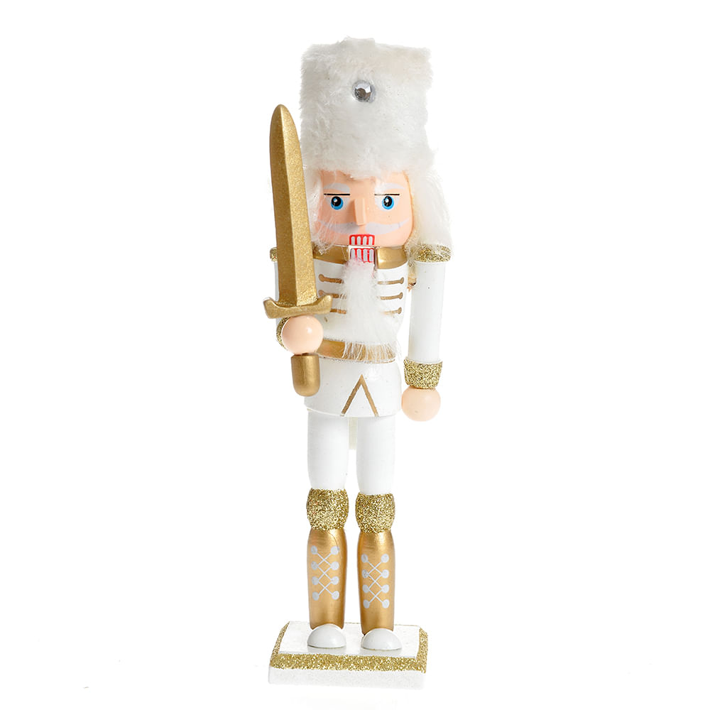 Decoratiune Nutcracker alb  18 cm