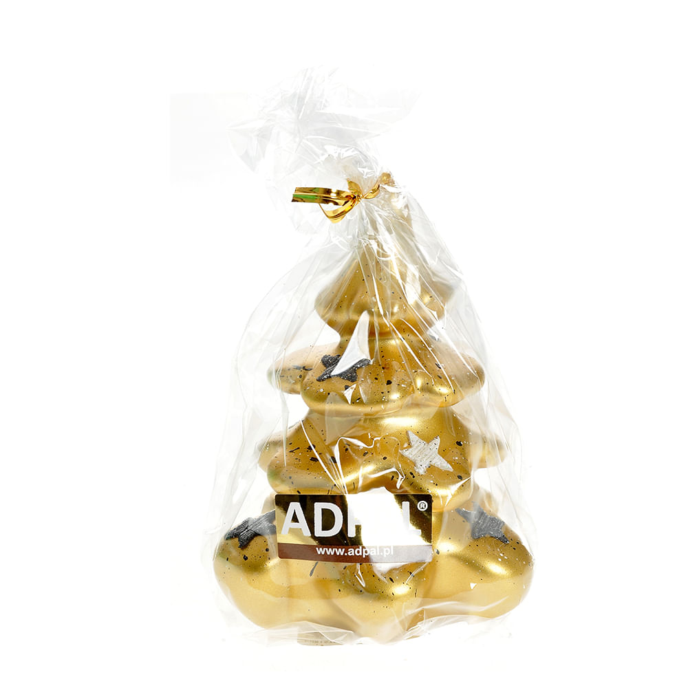 Lumanare bradut auriu 16 cm - 3 | YEO