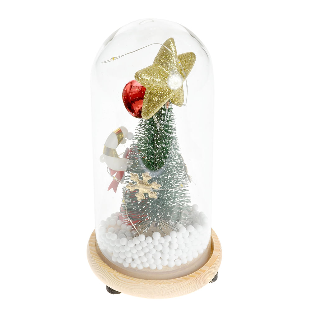 Decoratiune luminoasa brad in glob 18 cm - 3 | YEO