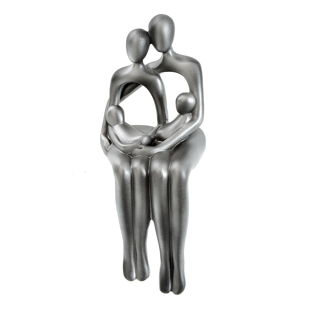 Statueta argintie cuplu 24 cm - 2 | YEO
