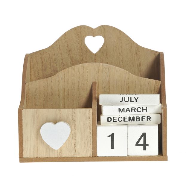 Calendar din lemn compartimentat
