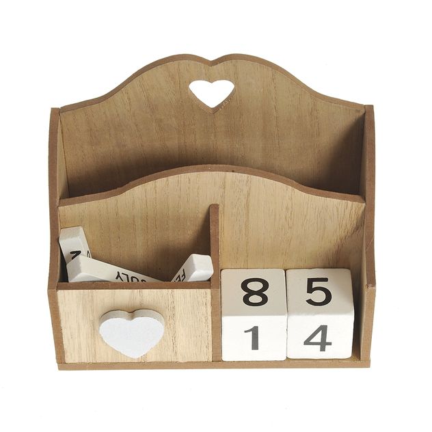 Calendar din lemn compartimentat