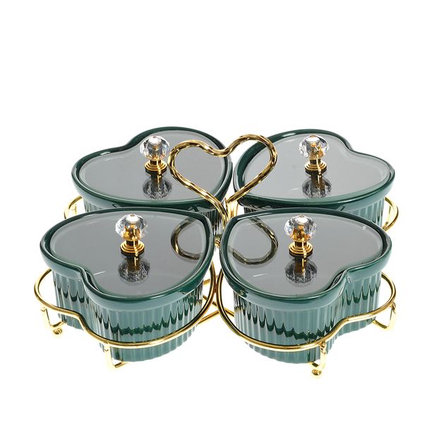Set 4 boluri aperitiv forma inima