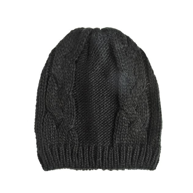 Caciula tricotata neagra cu impletituri