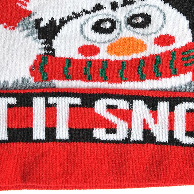 Caciula gri cu pinguin Let it snow