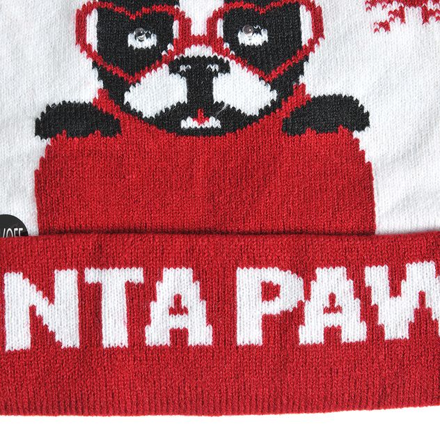 Caciula de Craciun cu mesaj Santa Paws