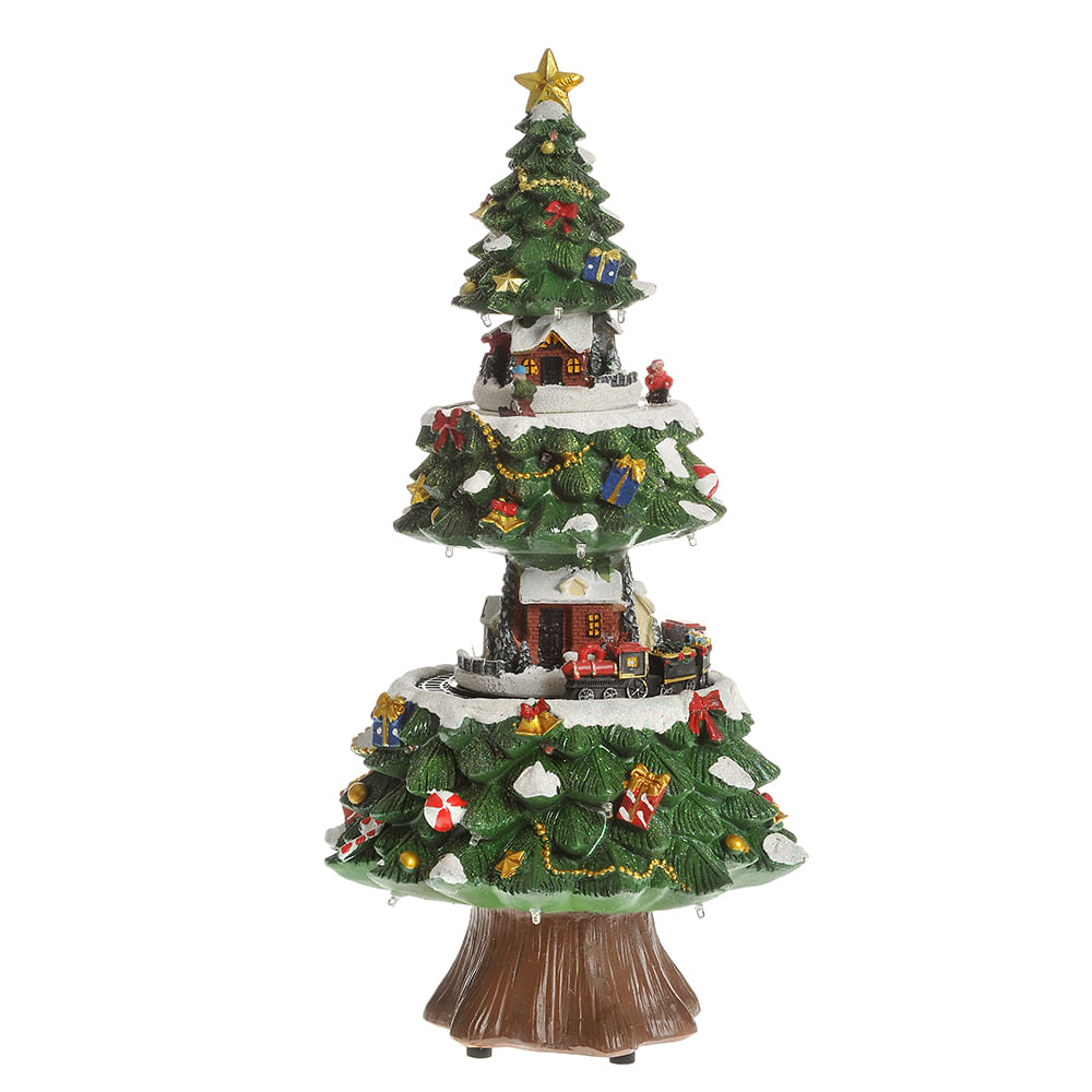 Decoratiune brad verde Craciun cu led 51 cm - 2 | YEO