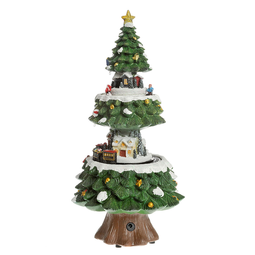 Decoratiune brad verde Craciun cu led 51 cm - 3 | YEO
