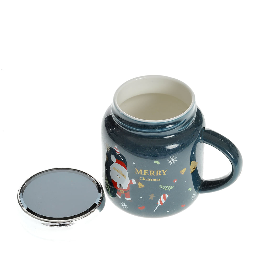 Cana verde cu capac Merry Christmas 400 ml - 2 | YEO