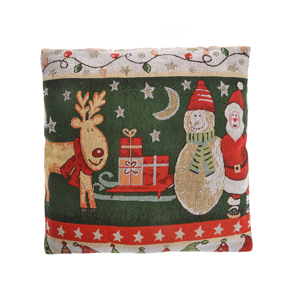 Perna decorativa imprimeu Mos Craciun cu ren 44 cm - 2 | YEO