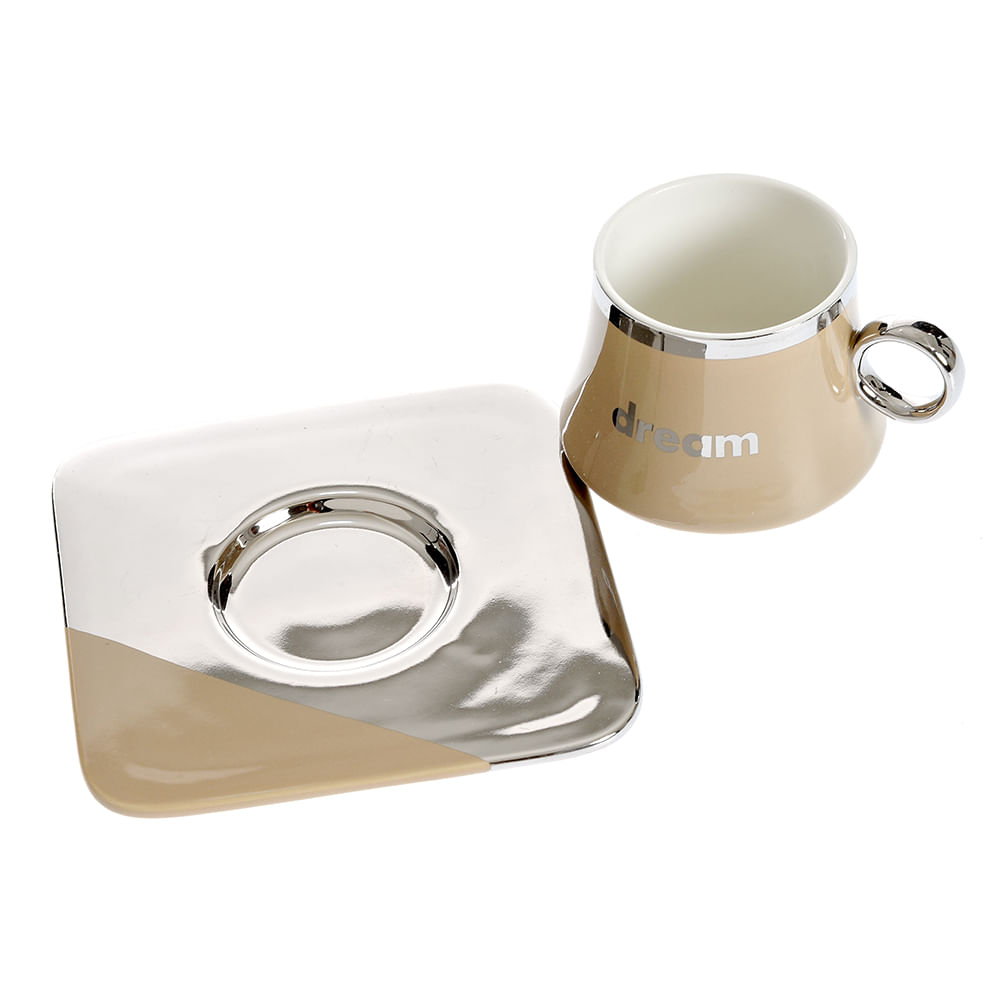 Cana bej cu farfurie 180 ml - 3 | YEO