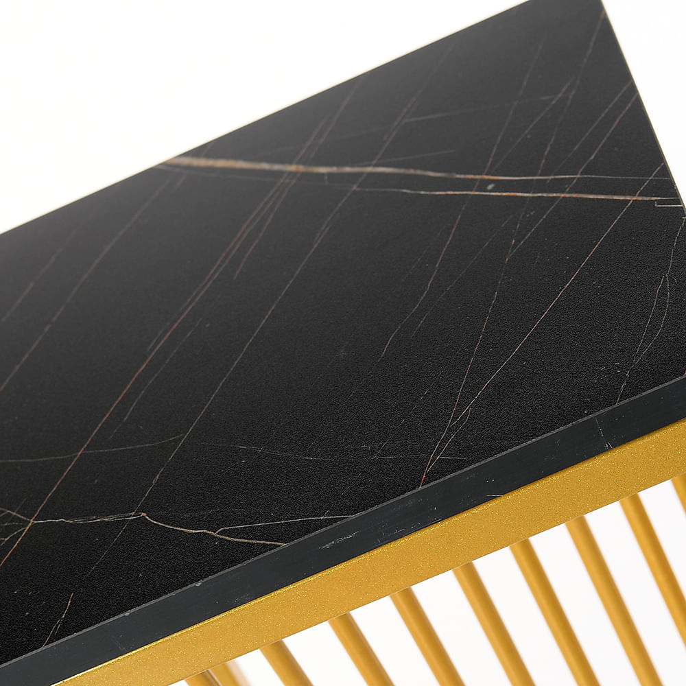 Masa metalica cu blat negru 100 cm - 3 | YEO