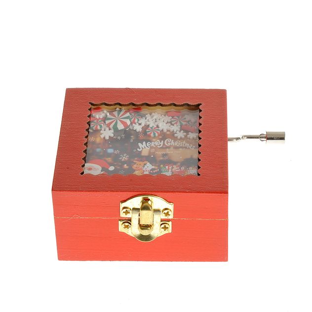 Decoratiune cutie muzicala cu tematica de Craciun