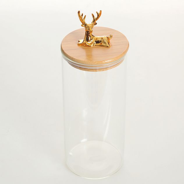 Recipient din sticla cu capac 20 cm