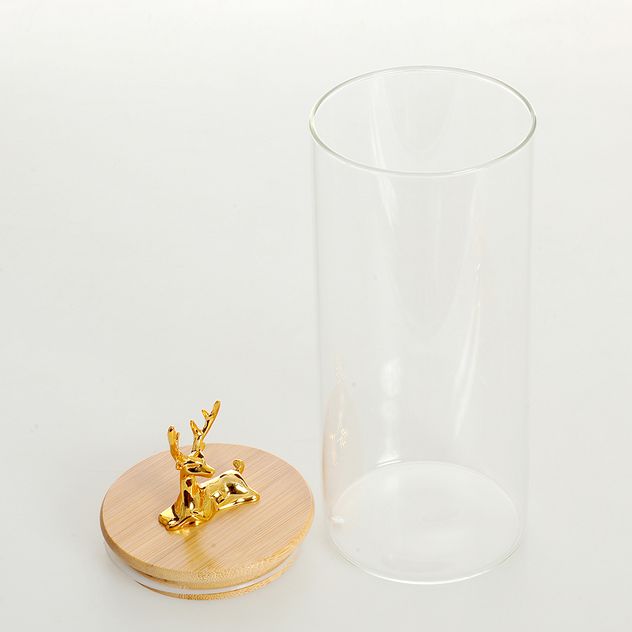 Recipient din sticla cu capac 20 cm