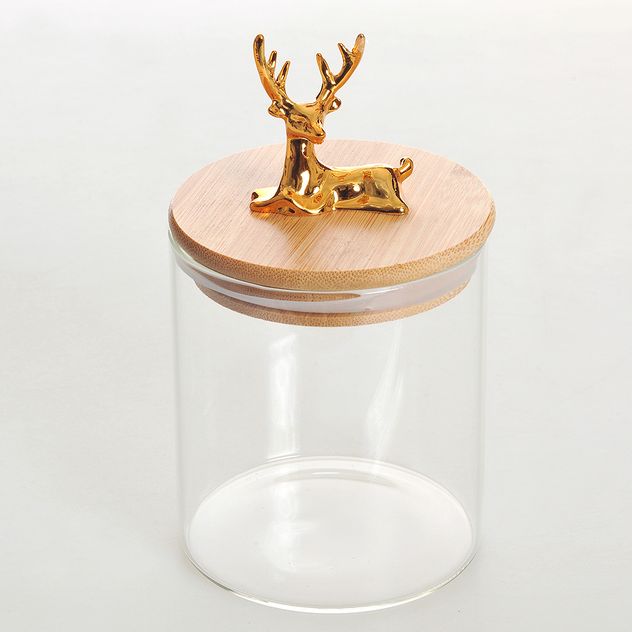 Recipient din sticla cu capac 10 cm