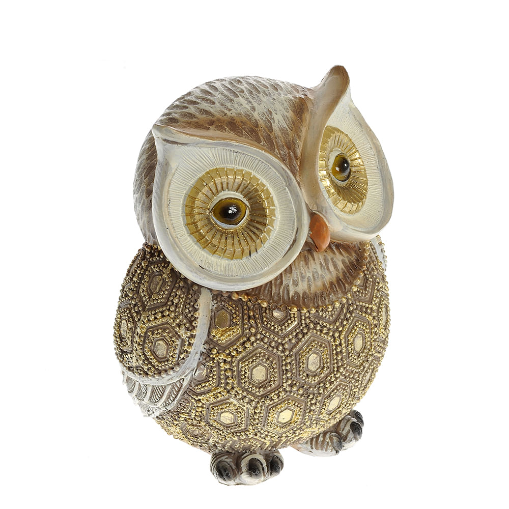 Statueta bufnita aurie 15.5 cm - 1 | YEO