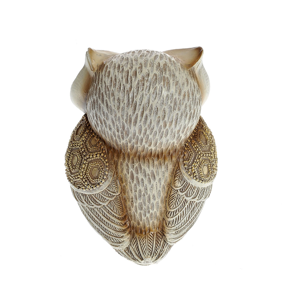 Statueta bufnita aurie 15.5 cm - 2 | YEO