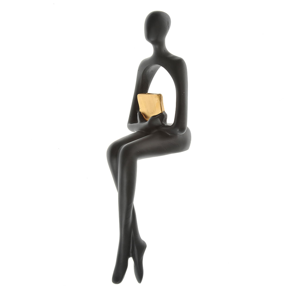 Statueta neagra cu picioare atarnate 22 cm