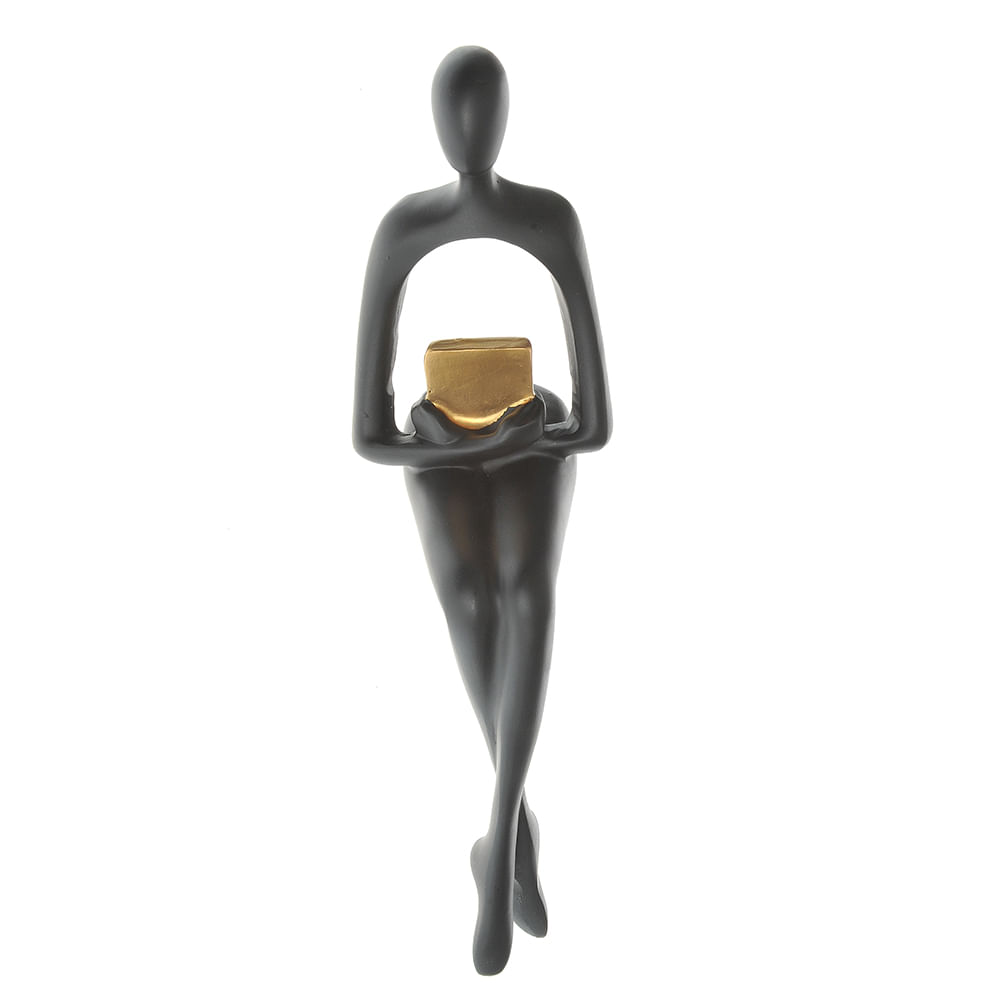Statueta neagra cu picioare atarnate 22 cm - 1 | YEO