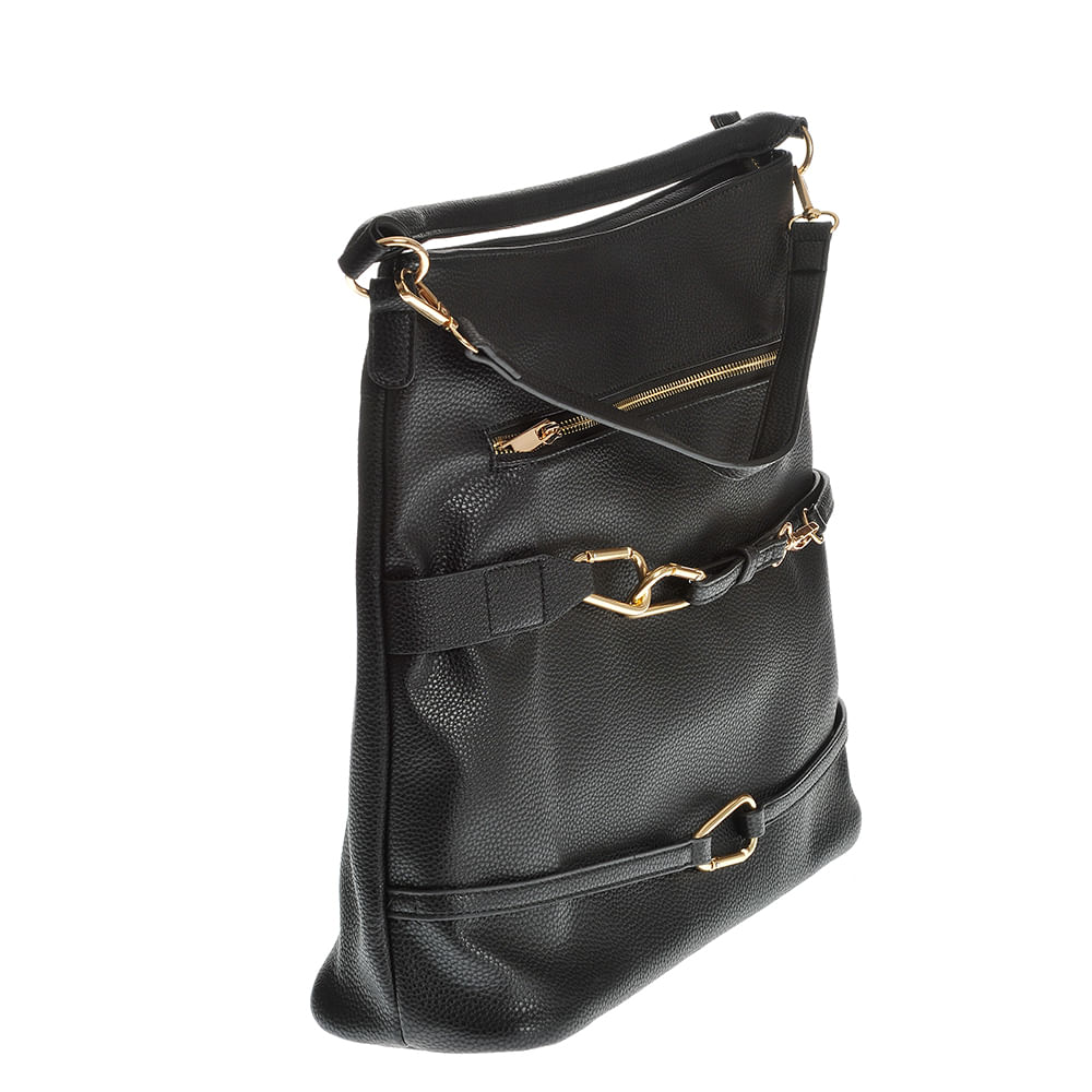 Geanta shopper cu detalii aurii - 1 | YEO