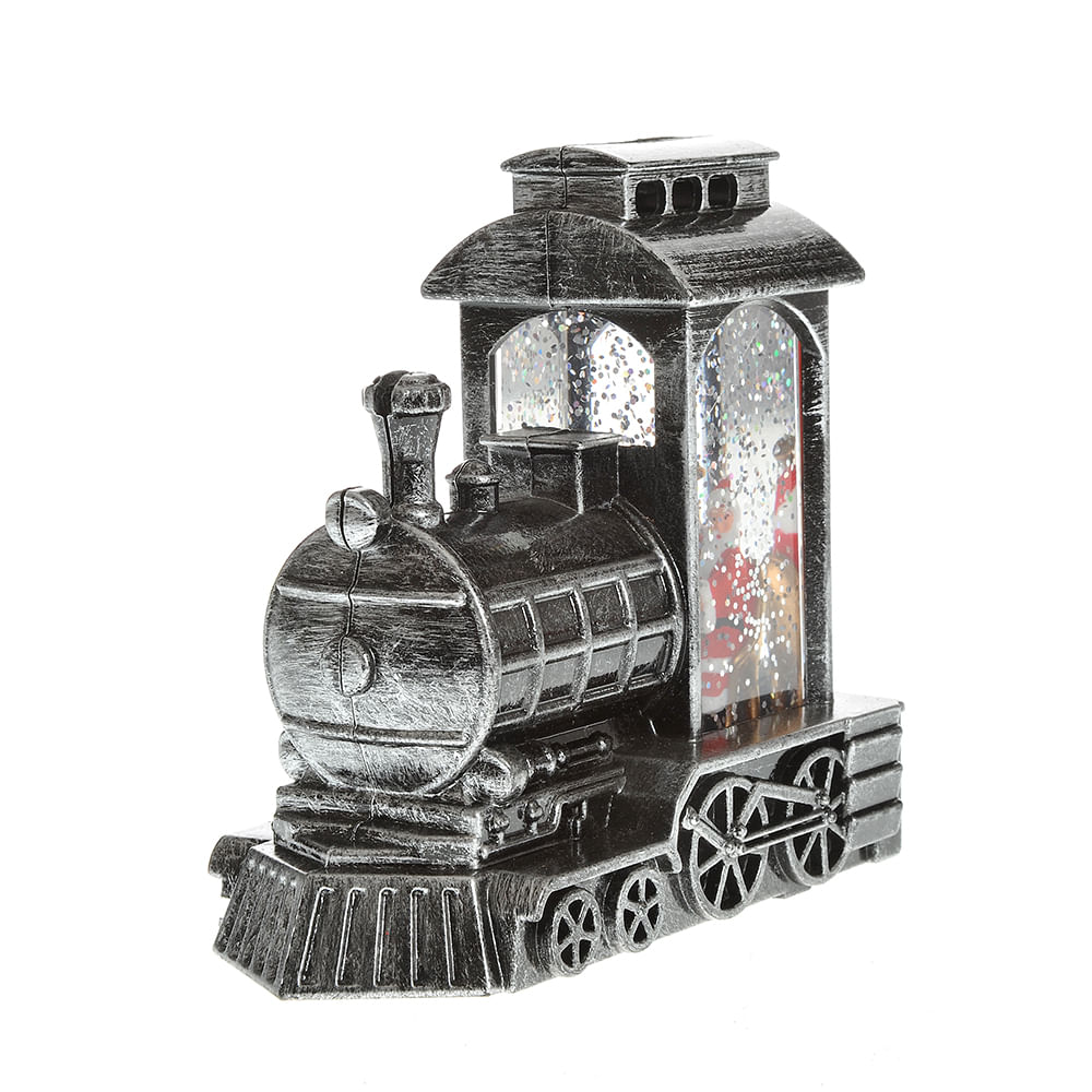 Decoratiune cu led locomotiva cu Mos Craciun 12 cm - 1 | YEO