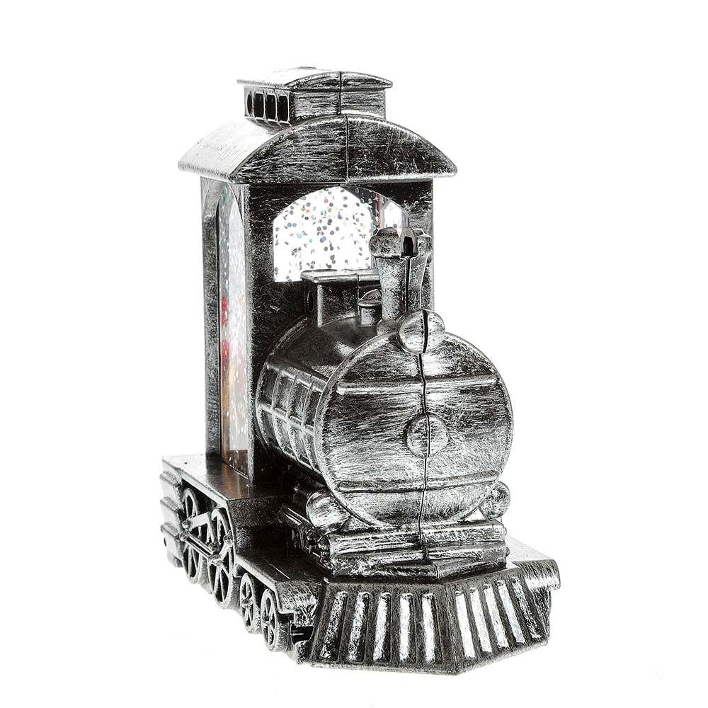 Decoratiune cu led locomotiva cu Mos Craciun 12 cm - 2 | YEO