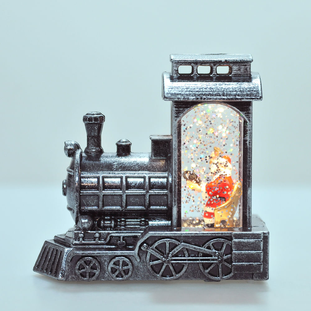 Decoratiune cu led locomotiva cu Mos Craciun 12 cm - 4 | YEO