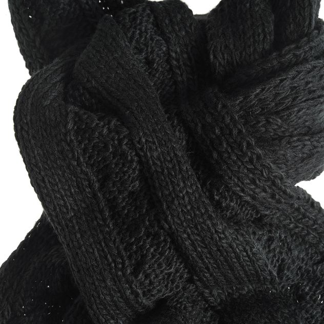 Fular elegant negru pentru sezonul rece