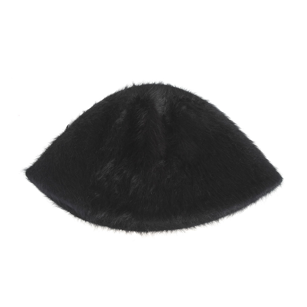 Palarie neagra cu puf - 1 | YEO